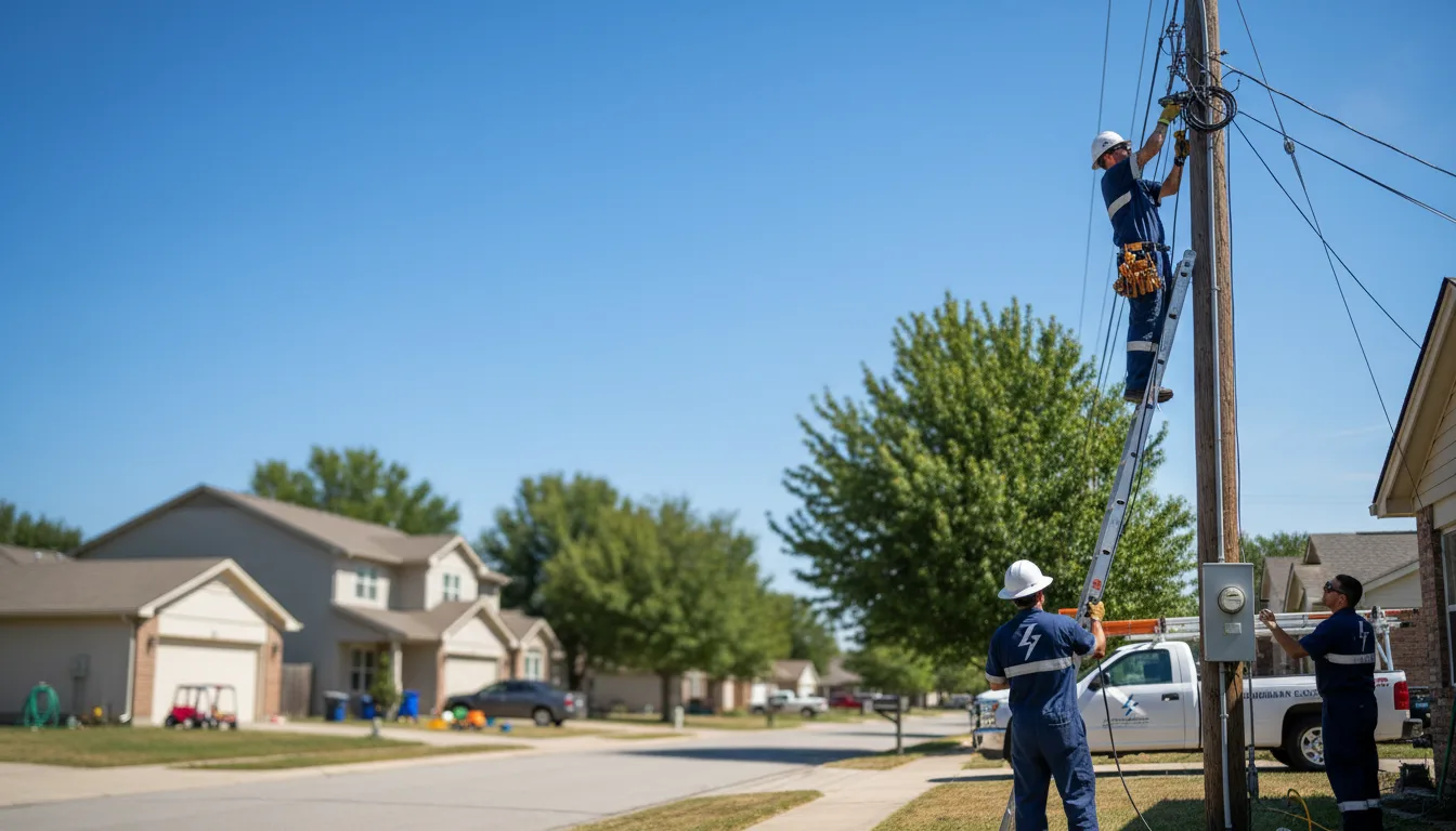 Residential electrician providing installation services in Ravenna, TX